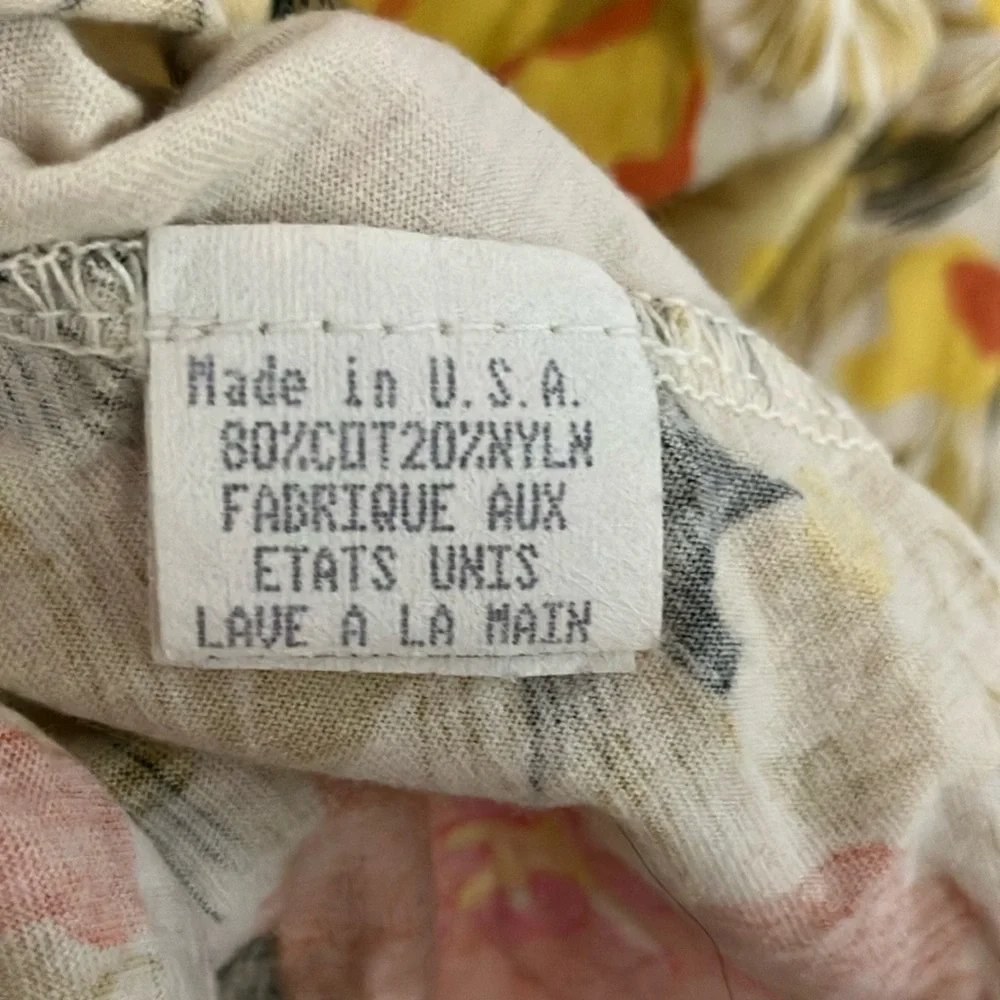 EUC Language Los Angeles Floral Lace Trim Cream Camisole Size Small - Picture 6 of 10